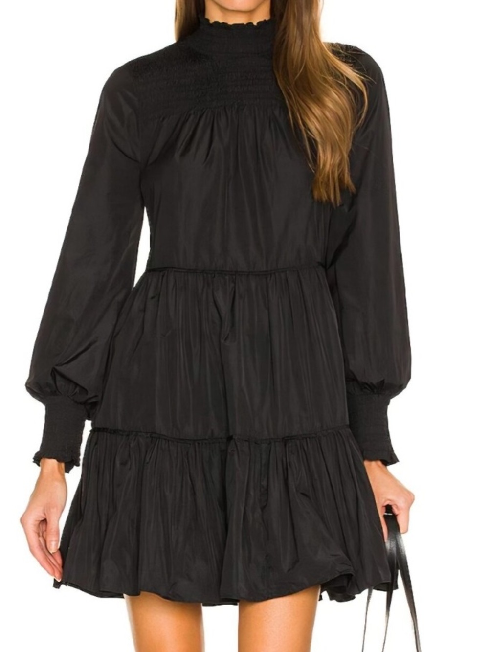 Veronica Beard “Vigore” Smocked High-Neck Tiered Lightweight Dress Size 10